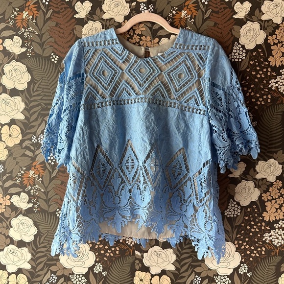 Hunter Bell Blue Fawn Top size 6 - Picture 5 of 8